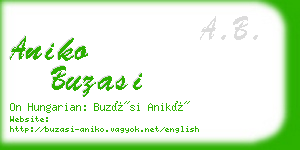 aniko buzasi business card